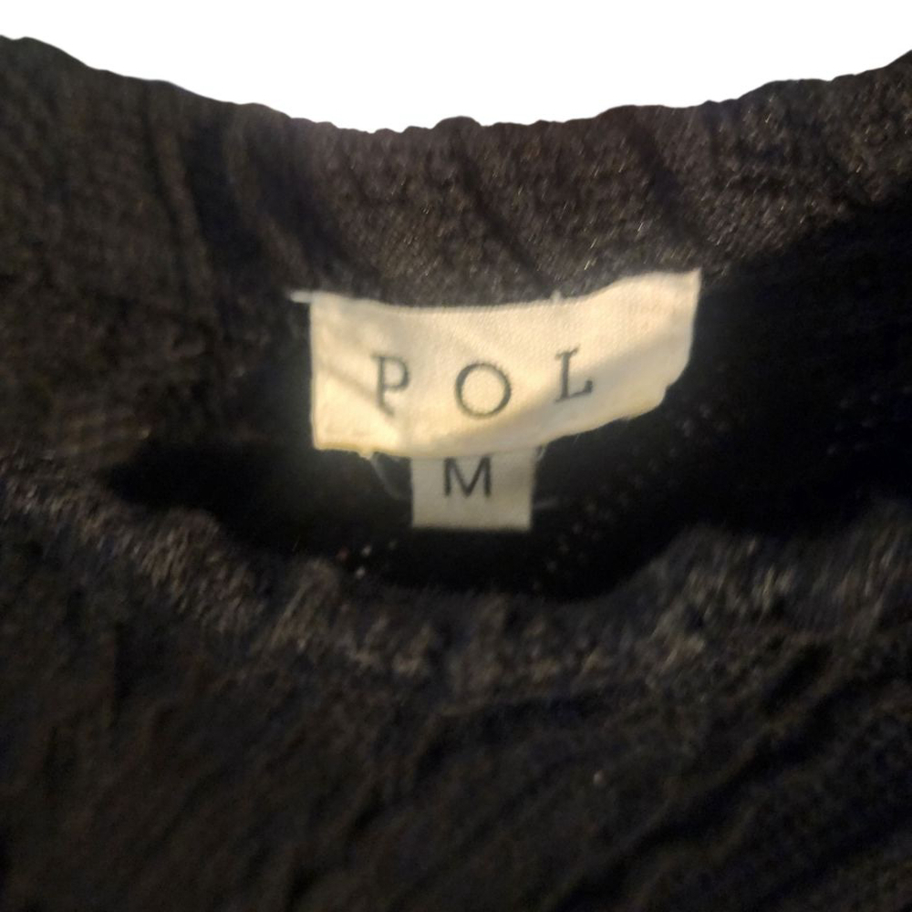 POL One Shoulder Sweater Black Size Medium, New - Picture 4 of 5